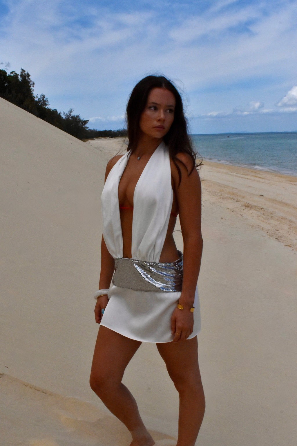 COPRA MINI DRESS. MILK